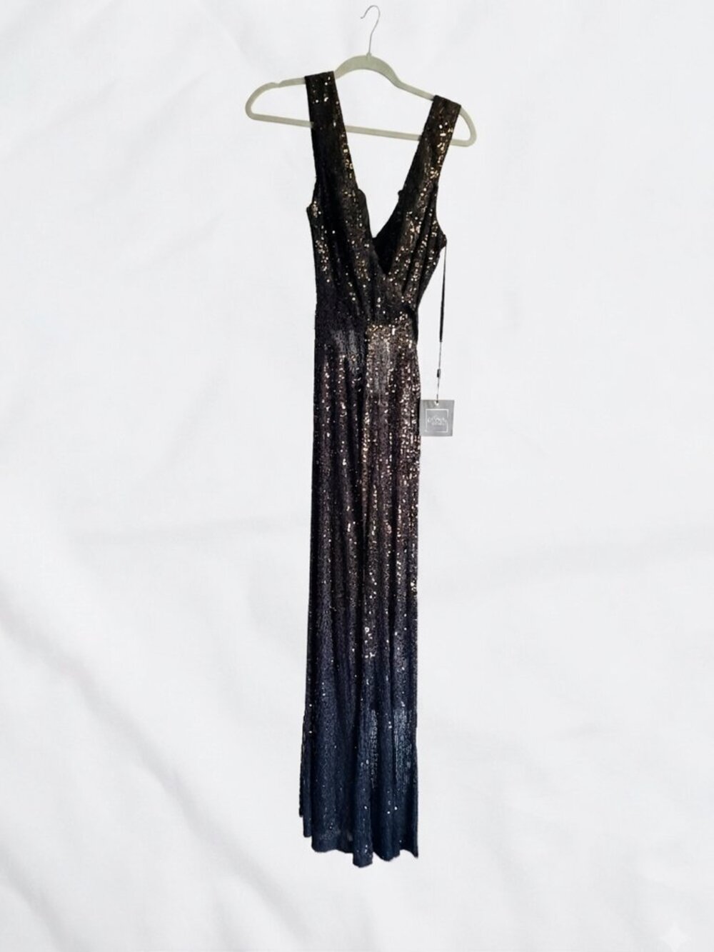 Black Sequin Embellished Maxi Dress